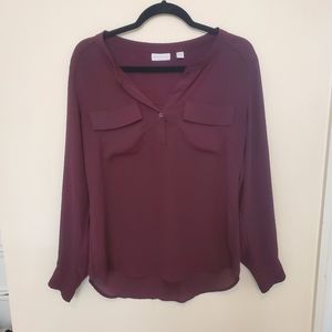 ‼️LAST CALL‼️Maroon New York and company blouse, size small